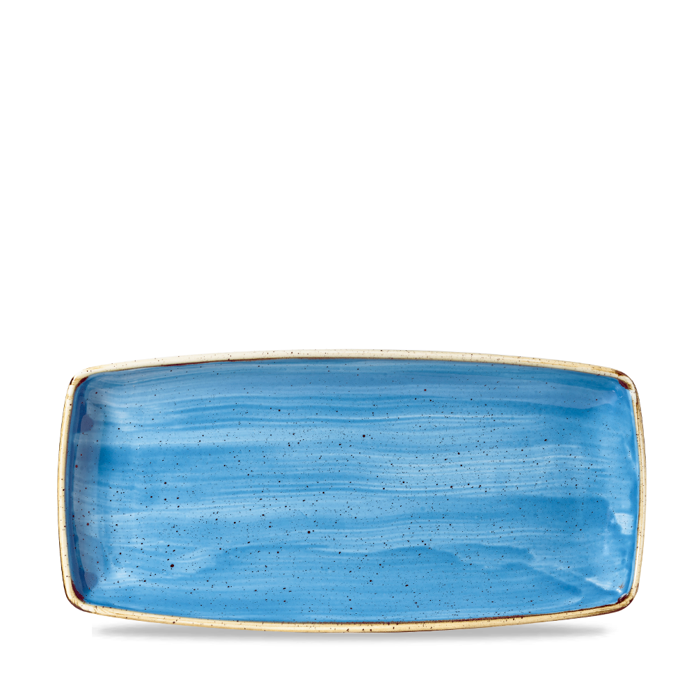 Churchill Stonecast Oblong Plate Cornflower Blue 29.5x15cm-11.4x5.9"