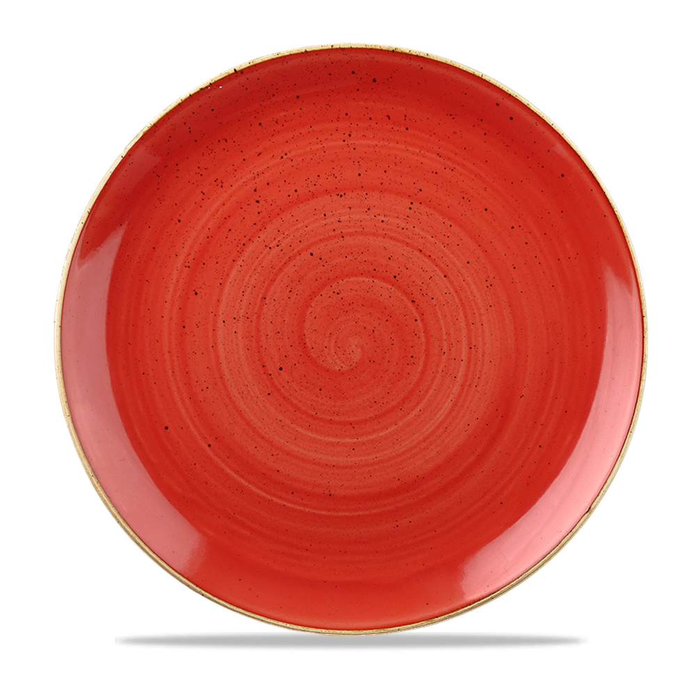 Churchill Stonecast Coupe Plate Berry Red 28.8cm-11.3"