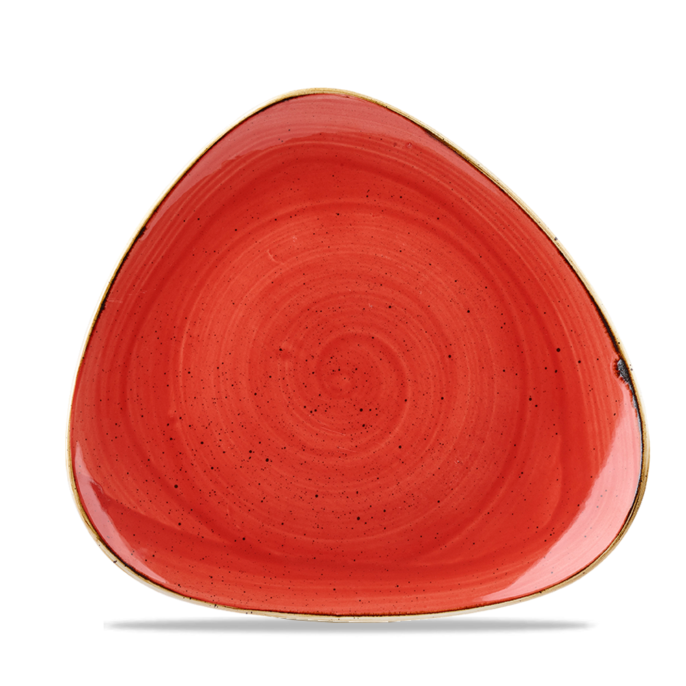 Churchill Stonecast Triangle Plate Berry Red 22.9cm-9"