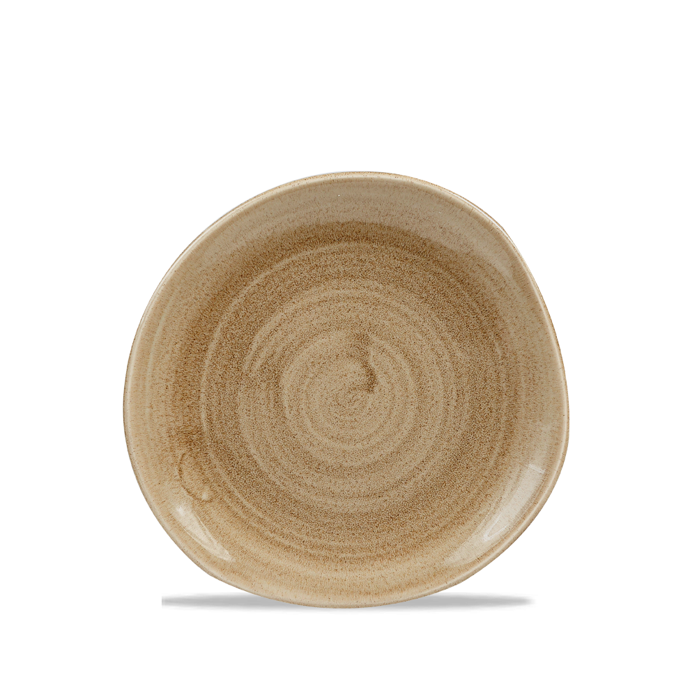 Churchill Stonecast Patina Organic Round Plate Antique Taupe 18.6cm-7.3"