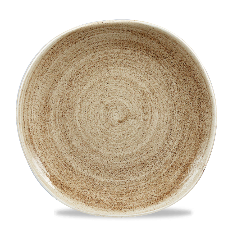 Churchill Stonecast Patina Organic Round Plate Antique Taupe 26.4cm-10.4"