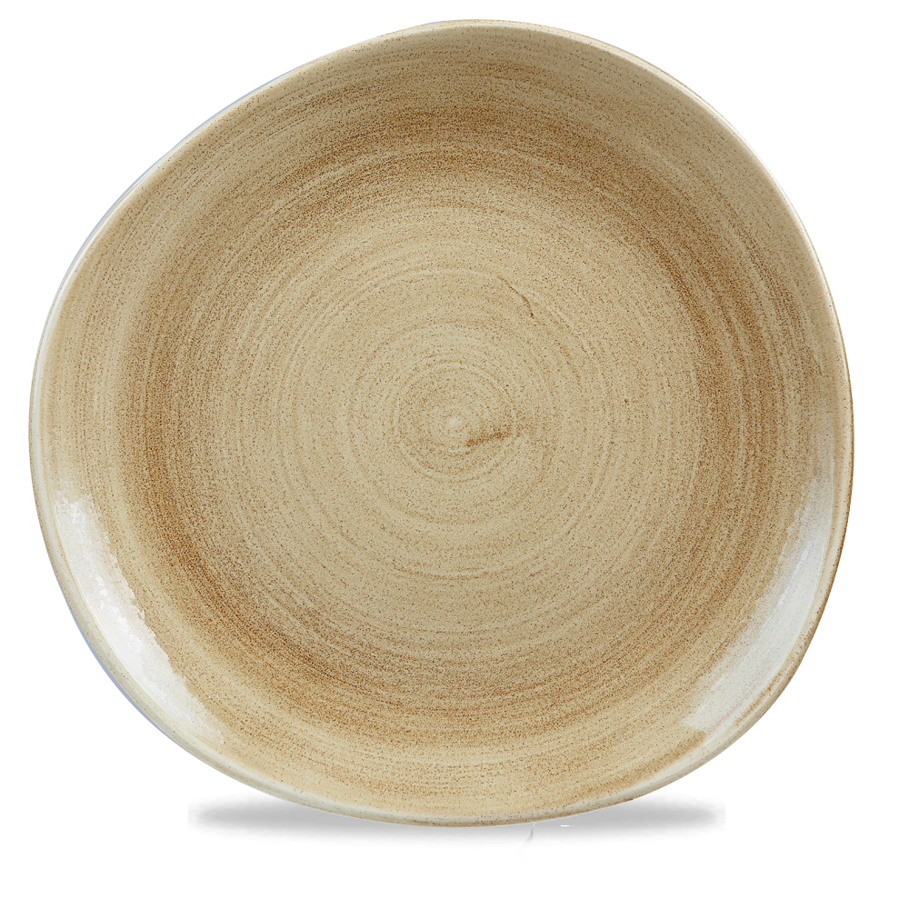 Churchill Stonecast Patina Organic Round Plate Antique Taupe 28.6cm-11.25"