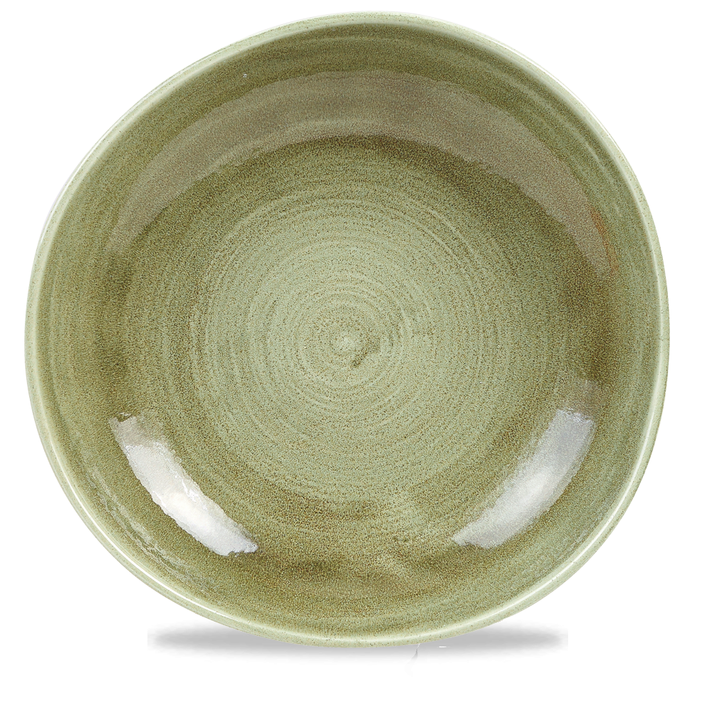Churchill Stonecast Patina Organic Round Plate Burnished Green 28.6cm-11.25"