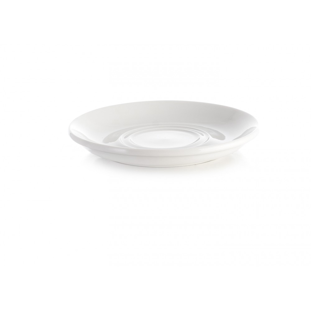 Professional White Double Well Saucer 17.5cm-7"