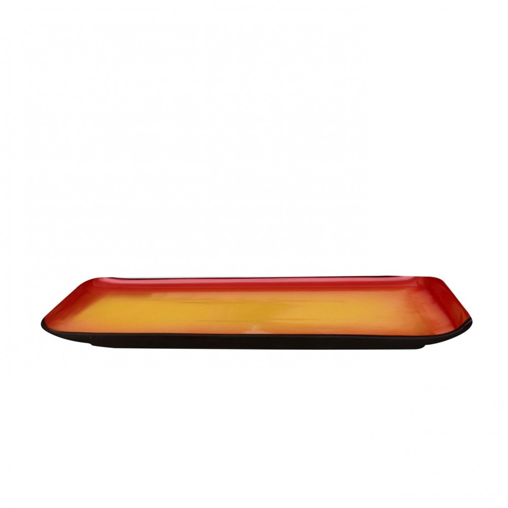 Sango Tokyo Rectangular Plate Red 25x10-10x4"