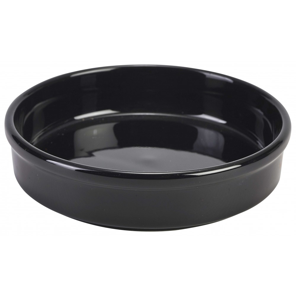 Genware Black Round Tapas Dish 14.5cm