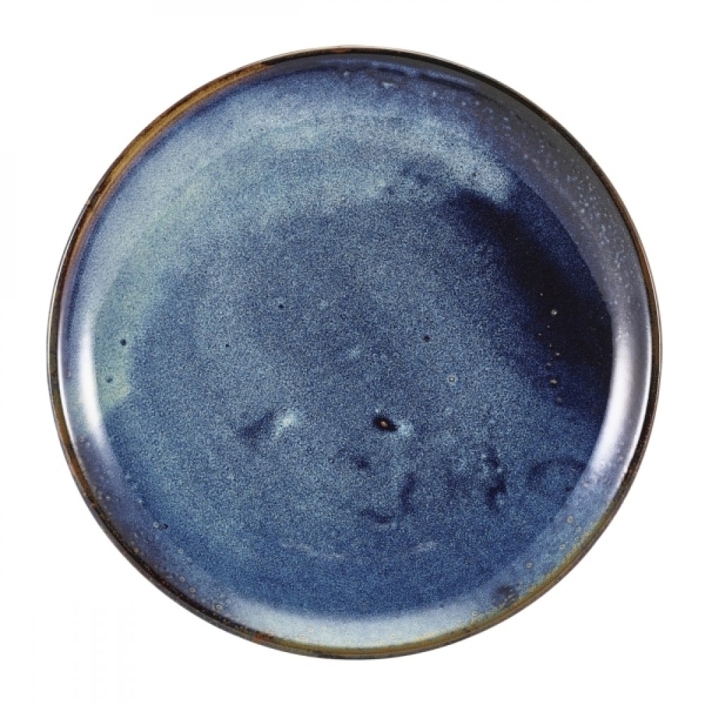 Terra Porcelain Coupe Plate Aqua Blue 24cm-9.25"