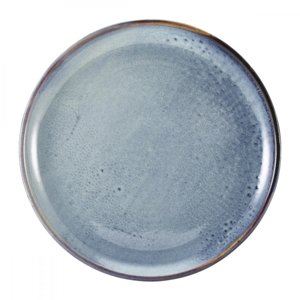 Terra Porcelain Coupe Plate Aqua Blue 27.5cm-10.75"
