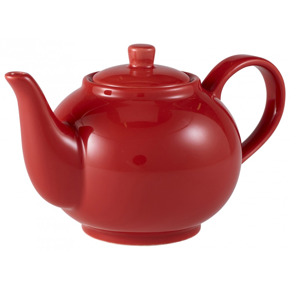 Genware Teapot Red 45cl-15.75oz