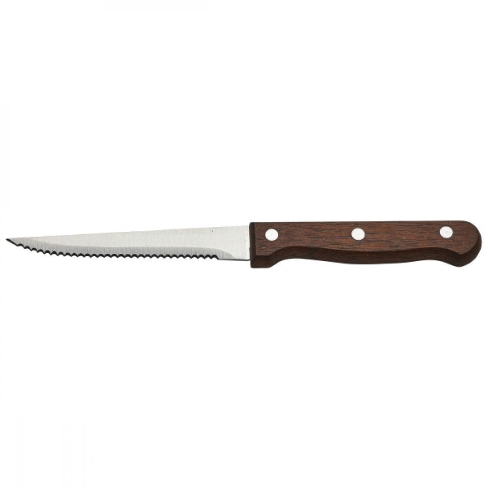 Genware Steak Knife Dark Wood Handle