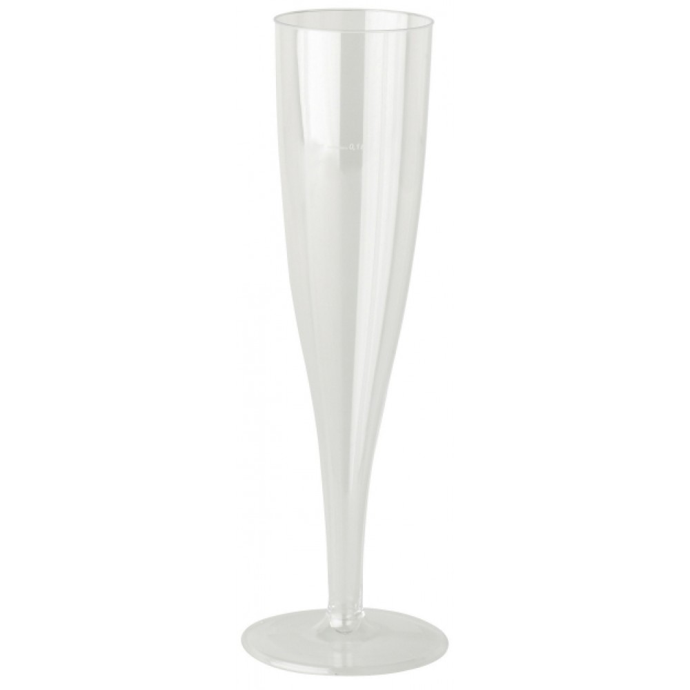 Berties Plastic Champagne Flute 5.5oz Lined at 100ml/125ml