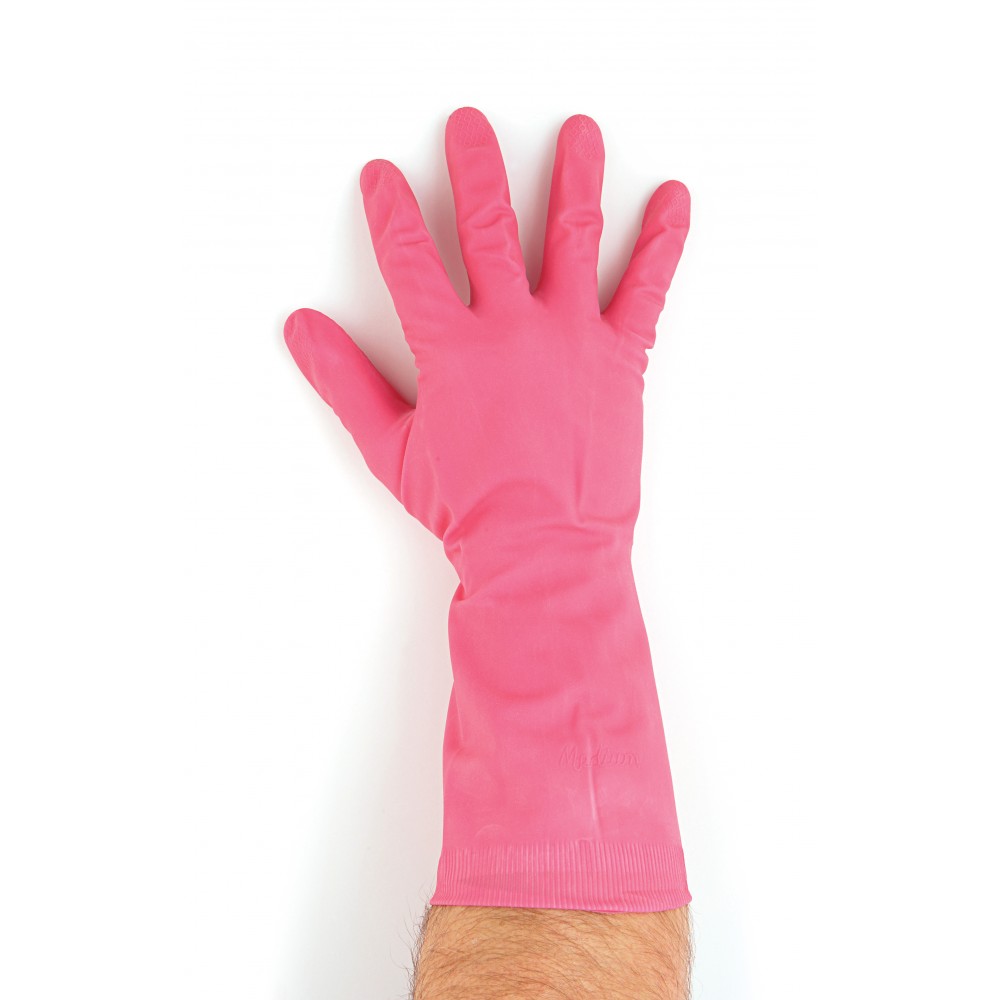 Berties Rubber Multi Purpose Gloves Pink Large