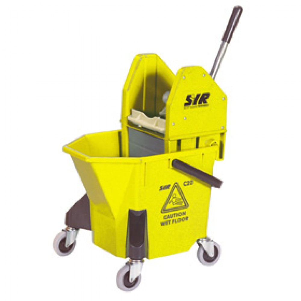 SYR TC20 Mop Bucket & Wringer Yellow 20Ltr