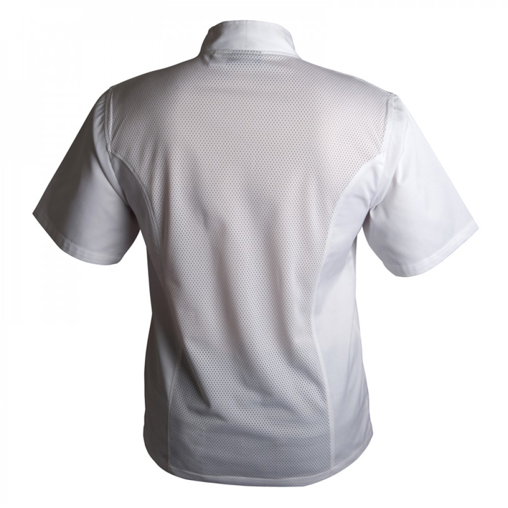 Genware Coolback Chef Jacket Short Sleeve White S 36"-38"