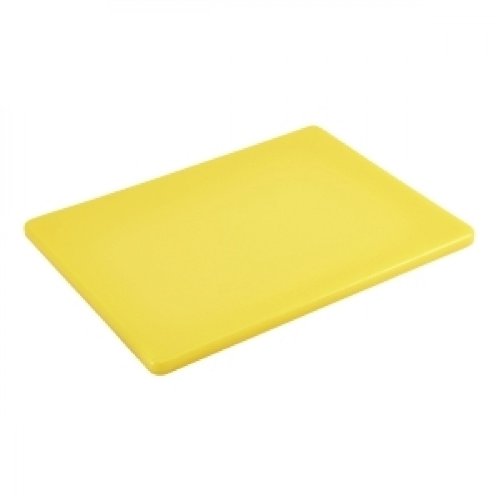 Genware Yellow High Density Chopping Board 450x300x12.5mm