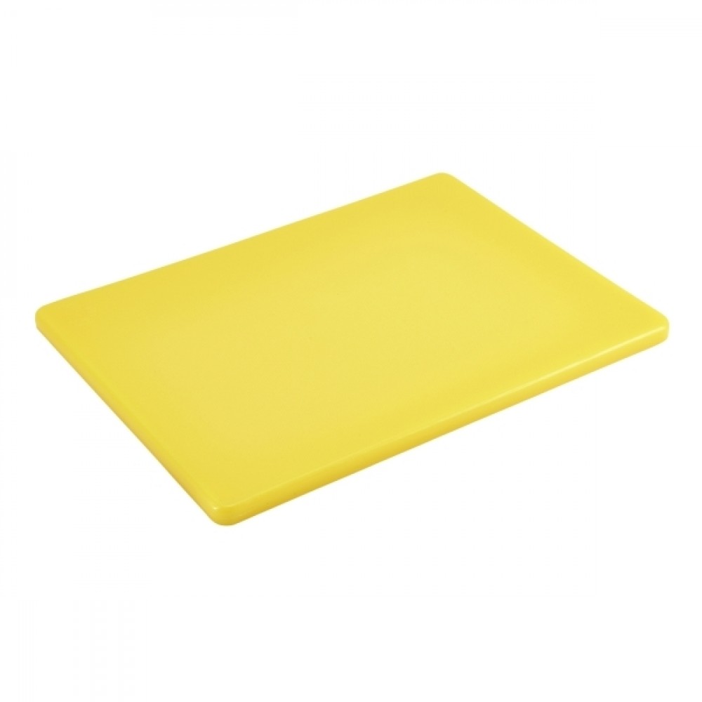 Genware Low Density Chopping Board Yellow 305x230x12.5mm-12x9x0.5"
