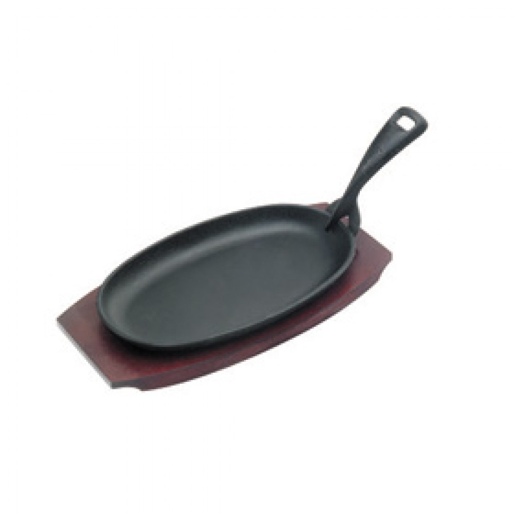 Genware Small Oval Sizzle Platter 250mm and Trivet