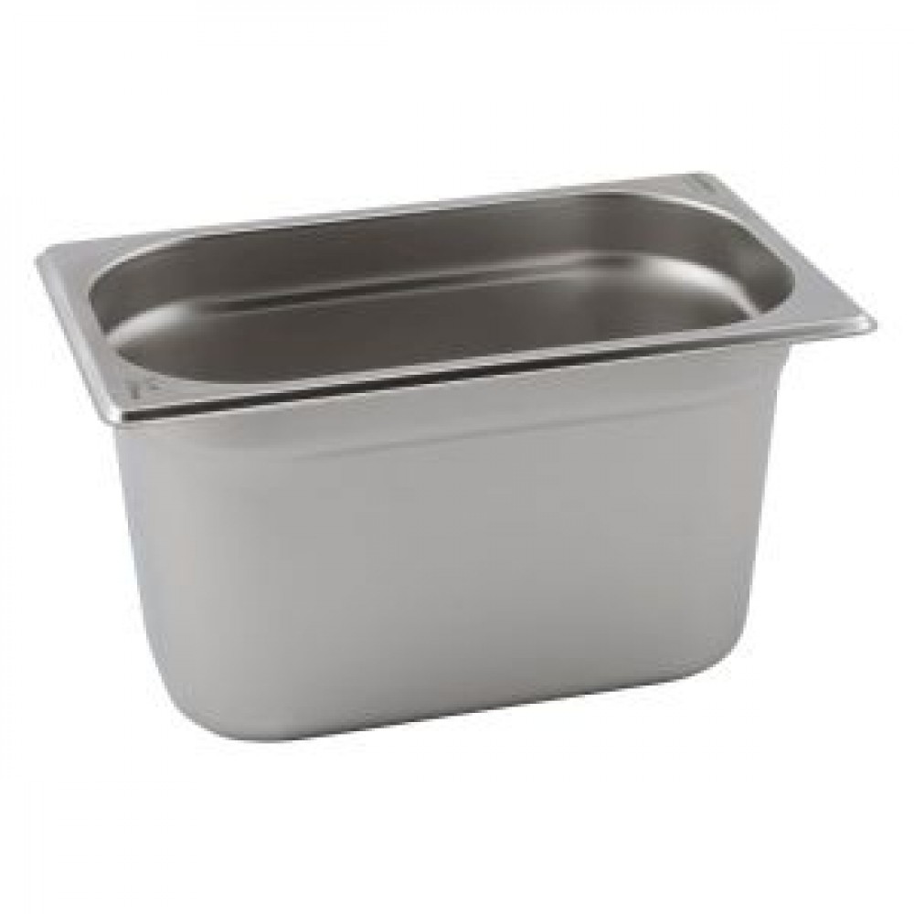 Genware Stainless Steel Gastronorm 1-4 150mm Deep