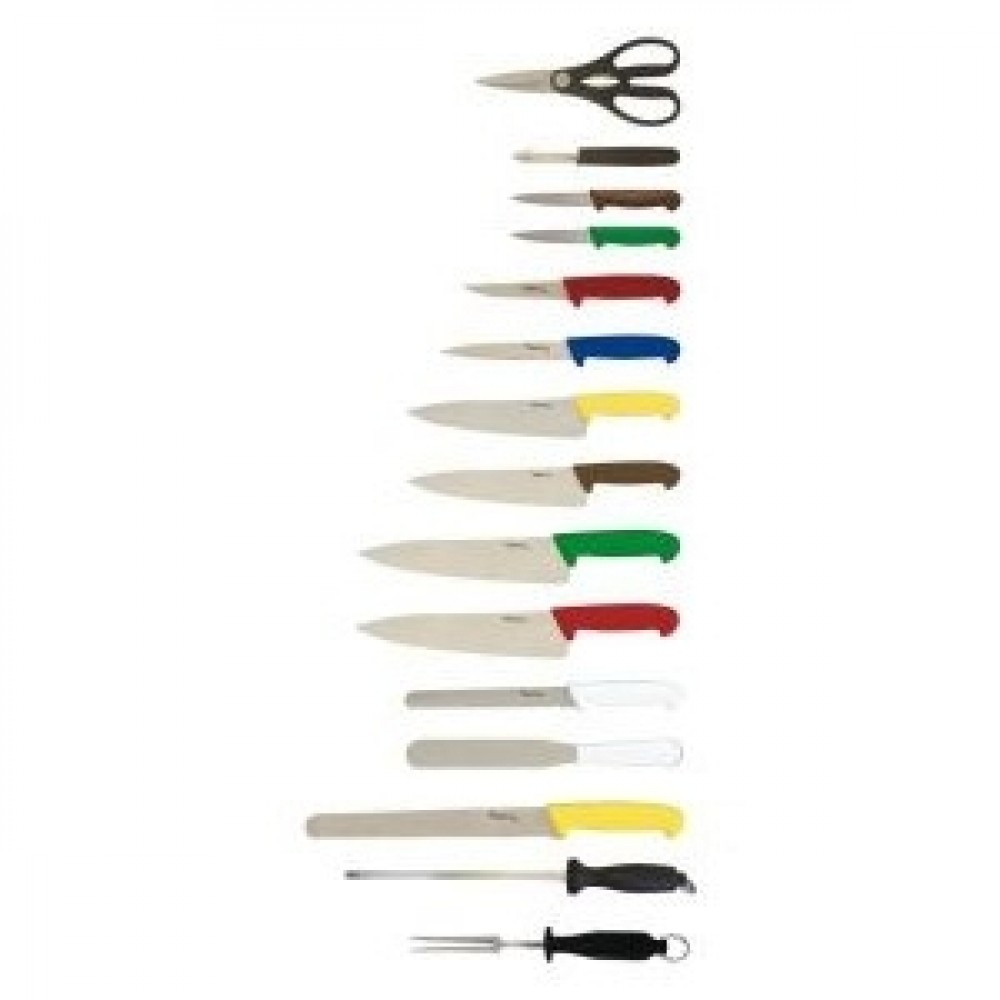 Genware 15 Piece Colour Coded Knife set and Case