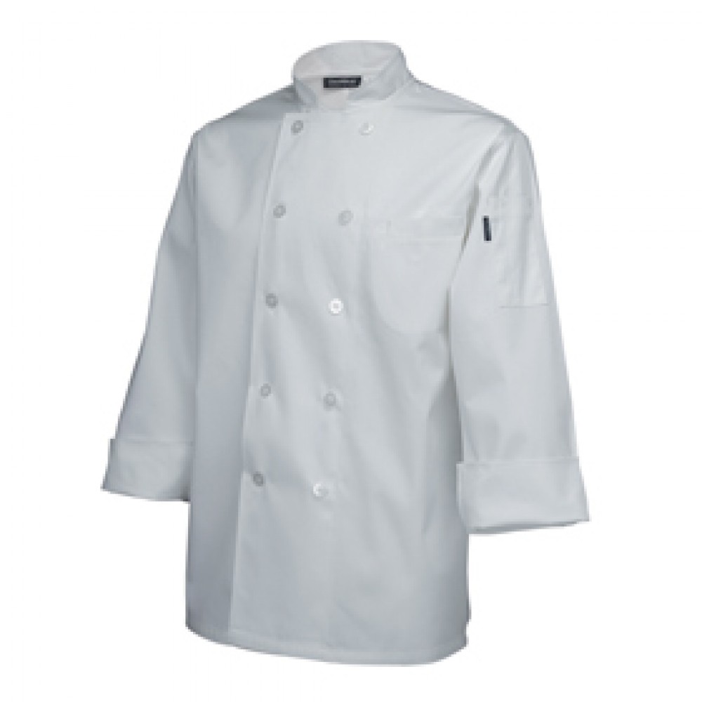 Genware Standard Chef Jacket Long Sleeve White XS 32"-34"
