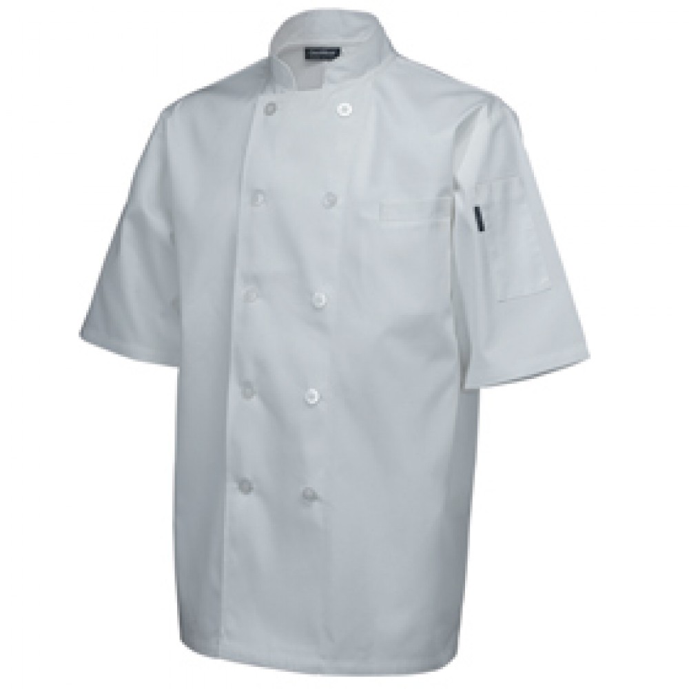 Genware Standard Chef Jacket Short Sleeve White M 40"-42"