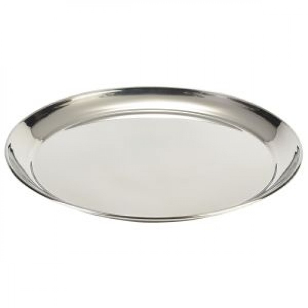 Genware Stainless Steel Round Tray 350mm