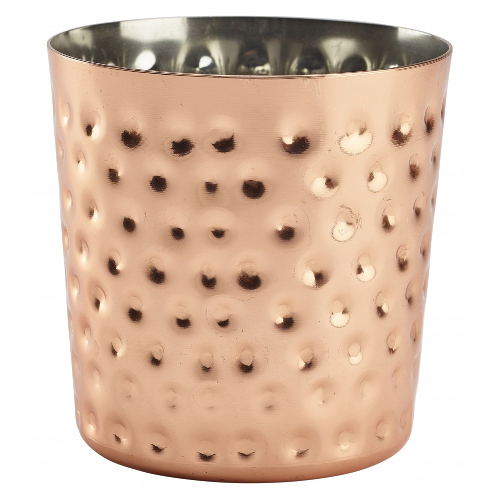 Genware Copper Hammered Serving Cup  8.5x8.5cm