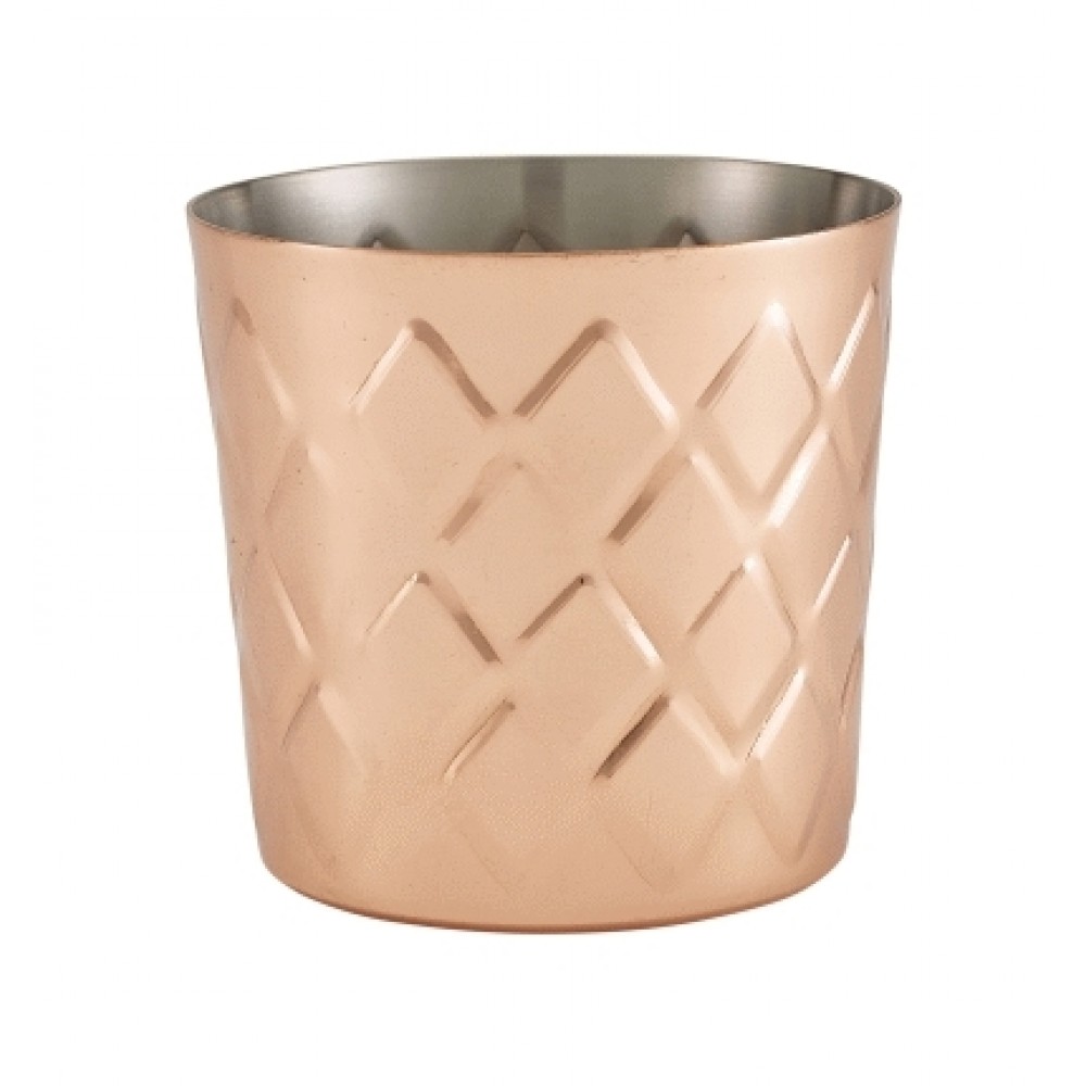 Genware Copper Diamond Serving Cup 8.5x8.5cm