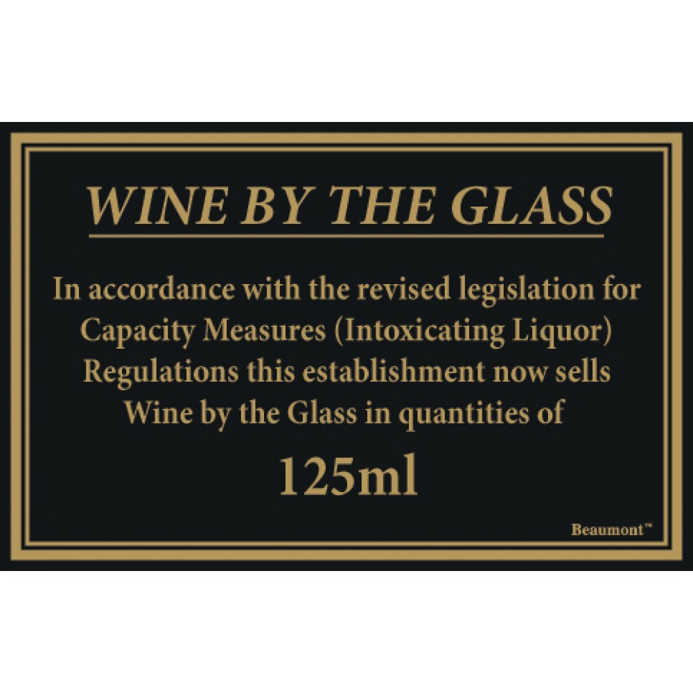 Berties Wine By The Glass Quantities 125ml 17x14cm