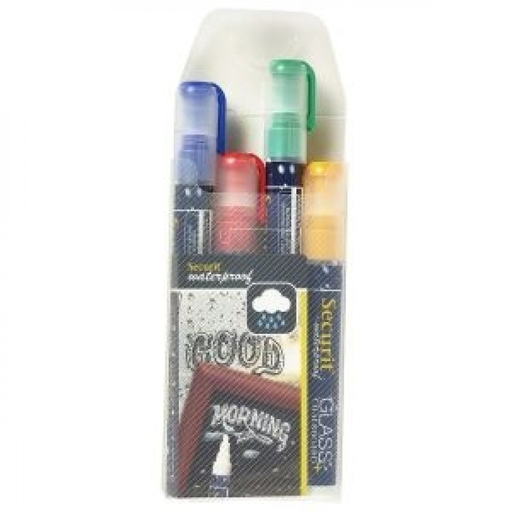 Berties Waterproof Chalk Pens 2-6mm Chisel Tip Assorted Colours