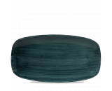 Churchill Stonecast Patina Chef's Oblong Platter Rustic Teal 35.5x18.9cm 