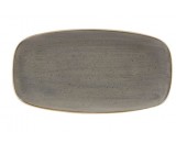 Churchill Stonecast Chef's Plate No.3 Peppercorn Grey 29.8x15.3cm-11.75x6"