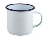 Berties White/Blue Rim Enamel Mug 56.8cl-20oz