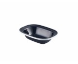 Berties Black/White Rim Enamel Pie Dish 16x12cm
