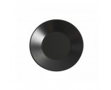 Genware Luna Black Wide Rim Plate 21cm-8.2"