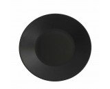 Genware Luna Black Wide Rim Plate 25cm-9.8"