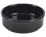 Genware Black Round Tapas Dish 10cm