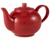 Genware Teapot Red 45cl-15.75oz