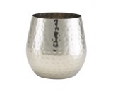 Berties Stainless Steel Hammered Stemless Wine Glass 55cl-19.25oz