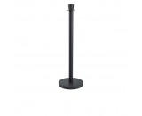 Berties Stainless Steel Black Rope Barrier Post 1m high