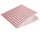 Berties Greaseproof Paper Bags Gingham Red 17.5cm