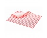 Berties Greaseproof Paper Gingham Red 25x20cm