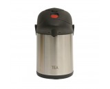 Genware Tea Inscribed Pump Pot Vacuum Jug 2.5L