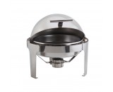Genware Stainless Steel Roll Top Deluxe Round Chafing Dish 8.5L