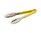 Genware Yellow Colour Coded All Purpose Tongs 230mm