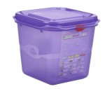 Genware Polycarbonate Allergen Container Purple GN 1/6 150mm Deep 2.6L