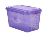 Genware Polycarbonate Allergen Container Purple GN 1/4 150mm Deep 4.3L