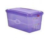 Genware Polycarbonate Allergen Container Purple GN 1/3 150mm Deep 6L