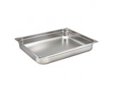 Genware Stainless Steel Gastronorm 2-1 100mm Deep