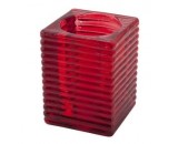 Genware Highlight Candle Holder Red